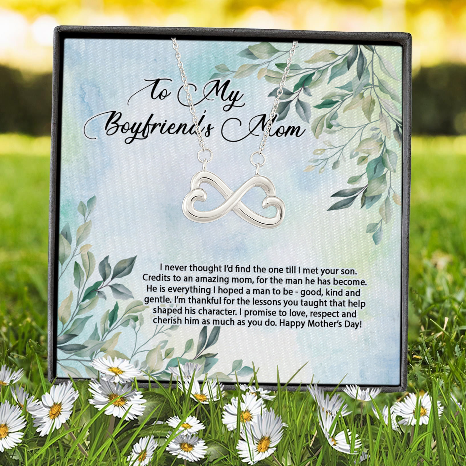 3LV. I Never Thought(4) Infinity Heart Necklace (Silver) 7