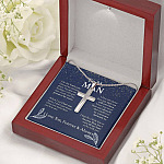 To My Man The Day I Met You I Found My Missing Piece I Love You Forever And Always Artisan Crafted Cross Necklace