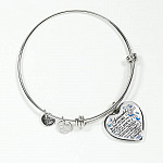 Surrounded By Your Glory What Will My Heart Feel Will I Dance For You Jesus Butterfly Heart Pendant Necklace - Bangle