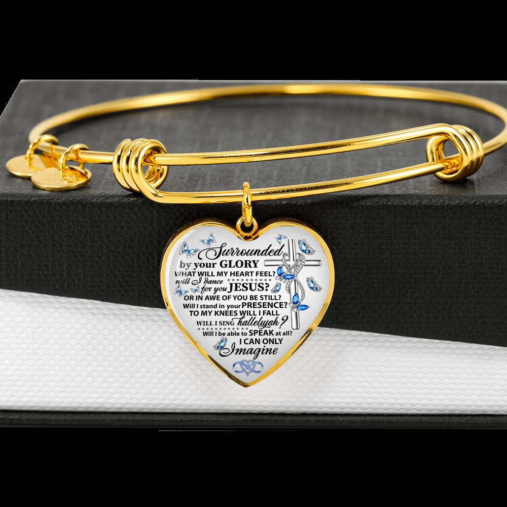 Surrounded By Your Glory What Will My Heart Feel Will I Dance For You Jesus Butterfly Heart Pendant Necklace - Bangle Surrounded By Your Glory What Will My Heart Feel Will I Dance For You Jesus Butterfly Heart Pendant Necklace - Bangle
