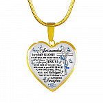 Surrounded By Your Glory What Will My Heart Feel Will I Dance For You Jesus Butterfly Heart Pendant Necklace - Bangle