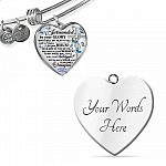 Surrounded By Your Glory What Will My Heart Feel Will I Dance For You Jesus Butterfly Heart Pendant Necklace - Bangle