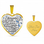 Surrounded By Your Glory What Will My Heart Feel Will I Dance For You Jesus Butterfly Heart Pendant Necklace - Bangle