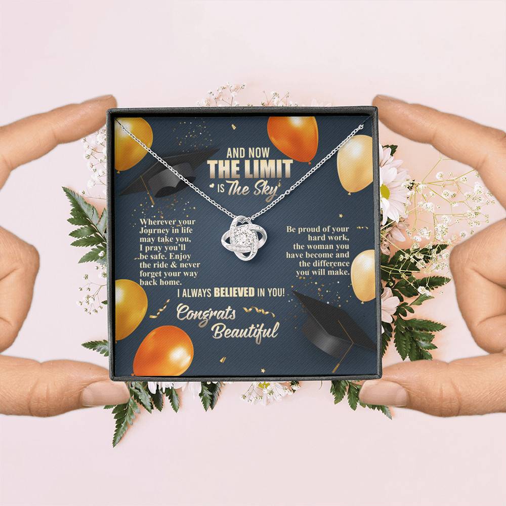 And Now The Limit Is The Sky Wherever Your Journey In Life May Take You Graduation Love Knot Necklace And Now The Limit Is The Sky Wherever Your Journey In Life May Take You Graduation Love Knot Necklace