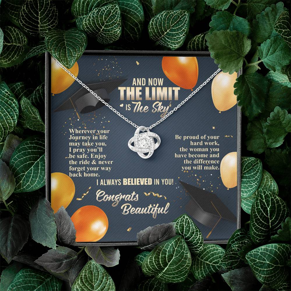 And Now The Limit Is The Sky Wherever Your Journey In Life May Take You Graduation Love Knot Necklace And Now The Limit Is The Sky Wherever Your Journey In Life May Take You Graduation Love Knot Necklace