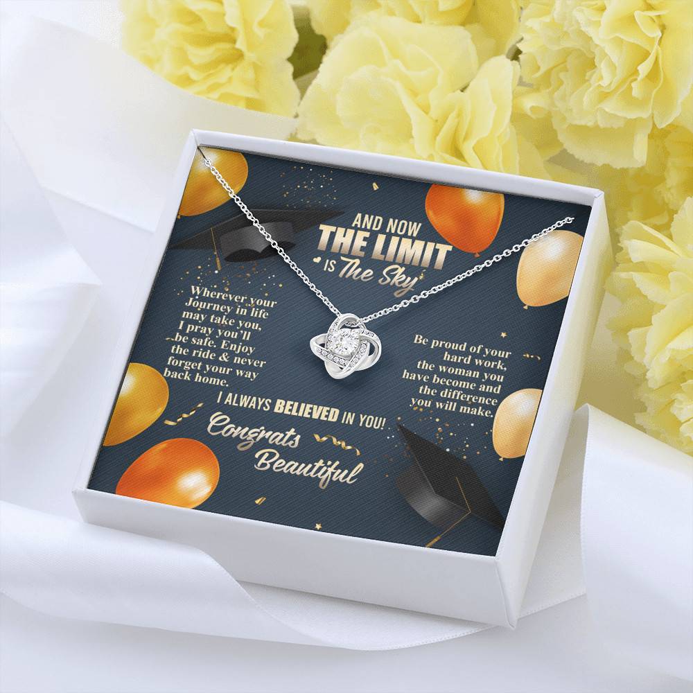 And Now The Limit Is The Sky Wherever Your Journey In Life May Take You Graduation Love Knot Necklace And Now The Limit Is The Sky Wherever Your Journey In Life May Take You Graduation Love Knot Necklace