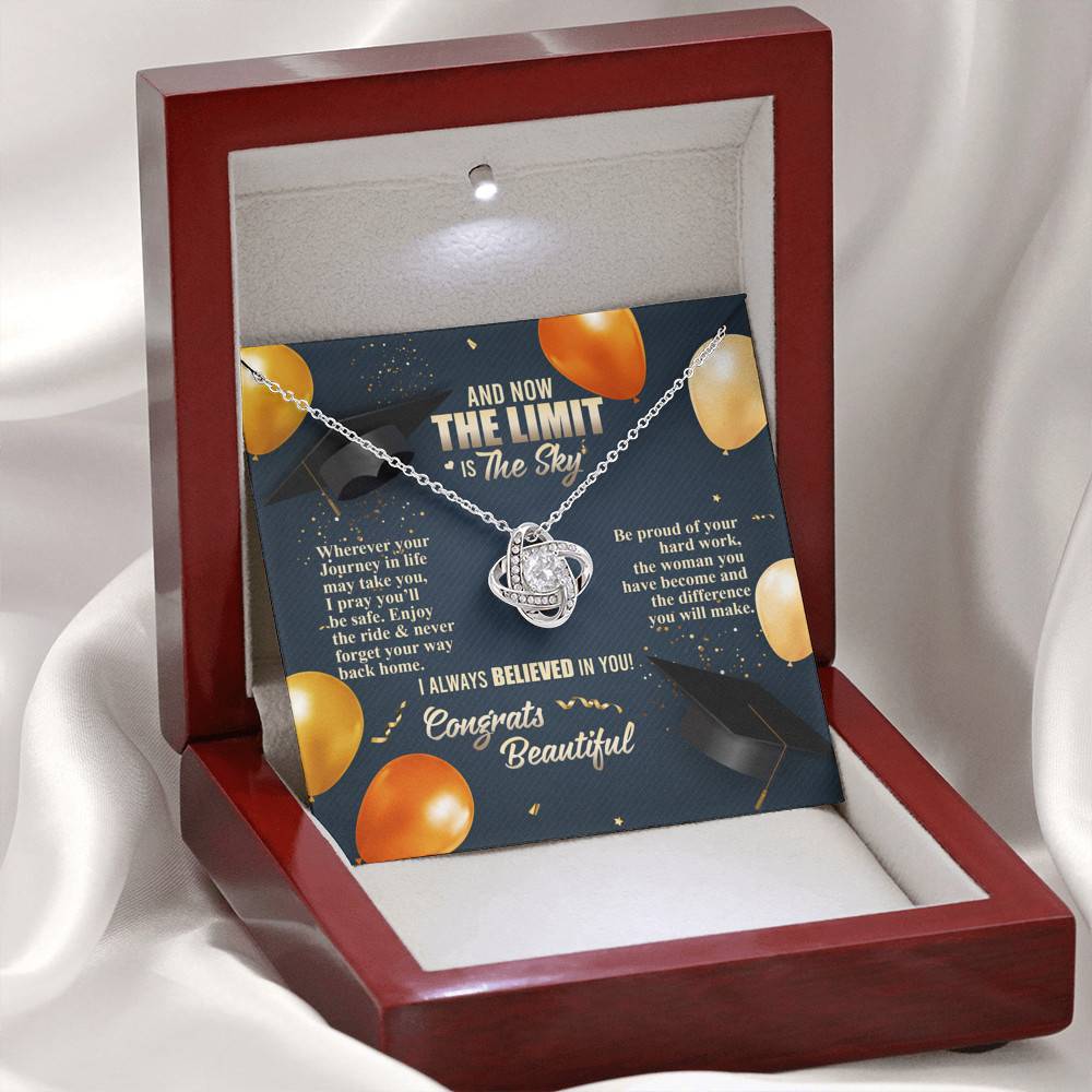 And Now The Limit Is The Sky Wherever Your Journey In Life May Take You Graduation Love Knot Necklace And Now The Limit Is The Sky Wherever Your Journey In Life May Take You Graduation Love Knot Necklace