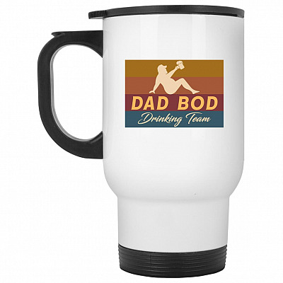 14 oz. White Travel Mug