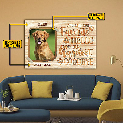 Personalized Photo You Were Our Favorite Hello And Our Hardest Goodbye Framed Canvas - Unframed Poster