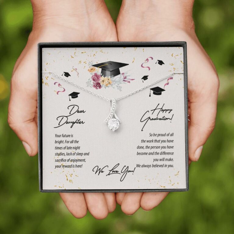 Dear Daughter Happy Graduation We Love You Alluring Beauty Pendant Necklace - Graduation Day Gift For Her