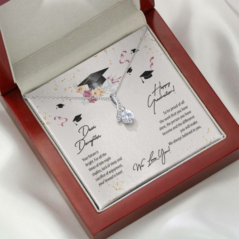 Dear Daughter Happy Graduation We Love You Alluring Beauty Pendant Necklace - Graduation Day Gift For Her