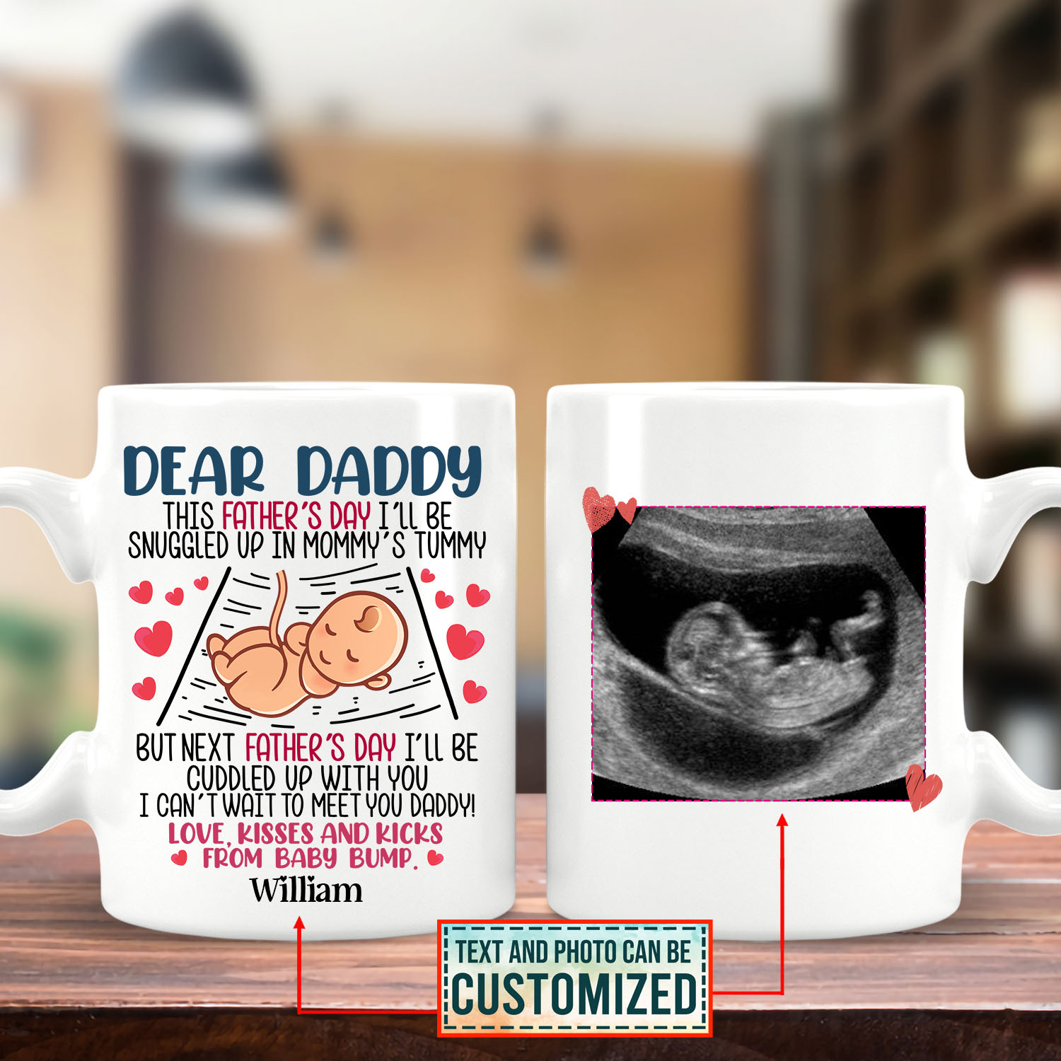 1VT. Dear Daddy This Father Day 2 Side mug mk2