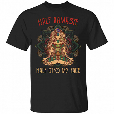 Bohemian Yoga Tshirt, Black, Unisex T-Shirt