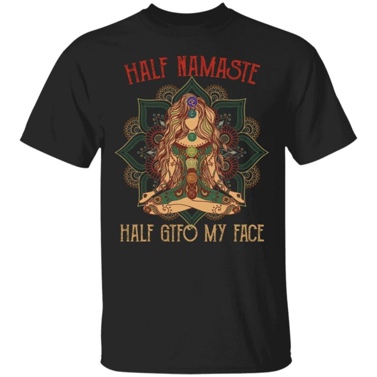 Bohemian Yoga Tshirt, Black, Unisex T-Shirt