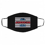 All American Dad Mask, Black, Cloth Face Cover – Medium/Large
