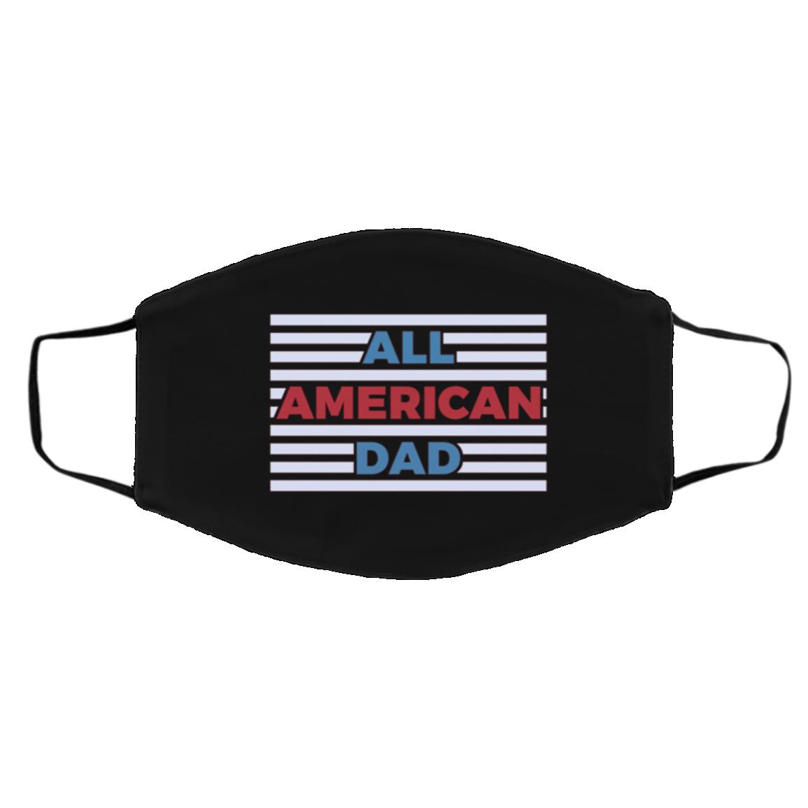 All American Dad Mask, Black, Cloth Face Cover – Medium/Large All American Dad Mask, Black, Cloth Face Cover – Medium/Large