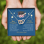 Graduation Dear Daughter Your Future Is Bright for All the Times of Late Night Interlocking Hearts Pendant Necklace