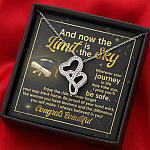 Graduation And Now The Limit Is The Sky I Always Believed In You Congrats Beautiful Double Hearts Pendant Necklace