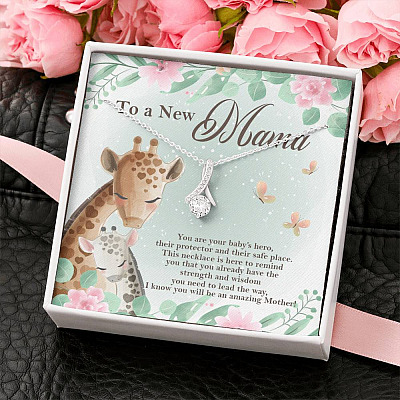 To A New Mama You're Your Baby's Hero I Know You Will An Amazing Mother Alluring Beauty Necklace