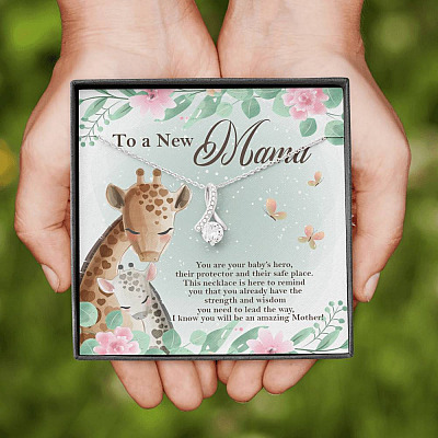 To A New Mama You're Your Baby's Hero I Know You Will An Amazing Mother Alluring Beauty Necklace