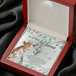 To A New Mama You're Your Baby's Hero I Know You Will An Amazing Mother Double Hearts Pendant Necklace