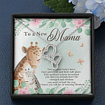 To A New Mama You're Your Baby's Hero I Know You Will An Amazing Mother Double Hearts Pendant Necklace