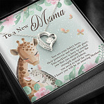 To A New Mama You're Your Baby's Hero I Know You Will An Amazing Mother Forever Love Pendant Necklace