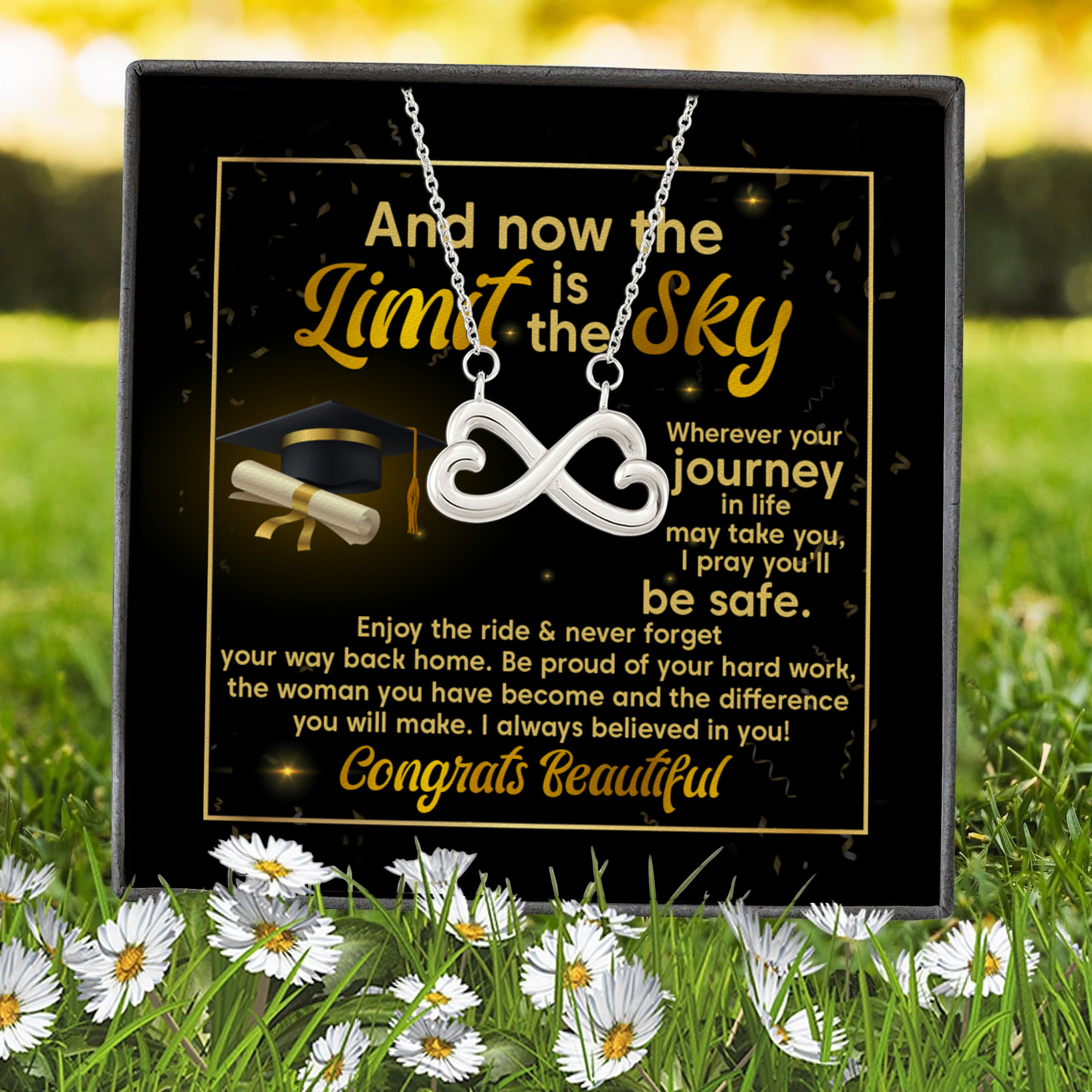 7Th. Limit Is the Sky Infinity Heart Necklace (Silver) 7