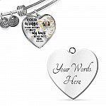Personalized Photo Butterfly Your Wings Were Ready but My Heart Was Not Heart Pendant Necklace
