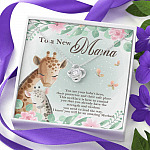 To A New Mama You're Your Baby's Hero I Know You Will An Amazing Mother Love Knot Pendant Necklace