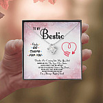 To My Bestie Thanks For Coming Into My Life And Making Me Feel The Love Of A Sister Love Knot Necklace