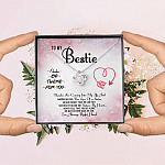 To My Bestie Thanks For Coming Into My Life And Making Me Feel The Love Of A Sister Love Knot Necklace