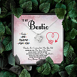 To My Bestie Thanks For Coming Into My Life And Making Me Feel The Love Of A Sister Love Knot Necklace