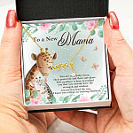 To A New Mama You're Your Baby's Hero I Know You Will An Amazing Mother Scripted Love Pendant Necklace