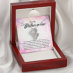 To My Mother-In-Law I Never Thought I'd Find The One Till I Met Your Son Double Hearts Pendant Necklace