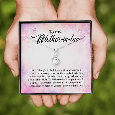 To My Mother-In-Law I Never Thought I'd Find The One Till I Met Your Son Alluring Beauty Necklace
