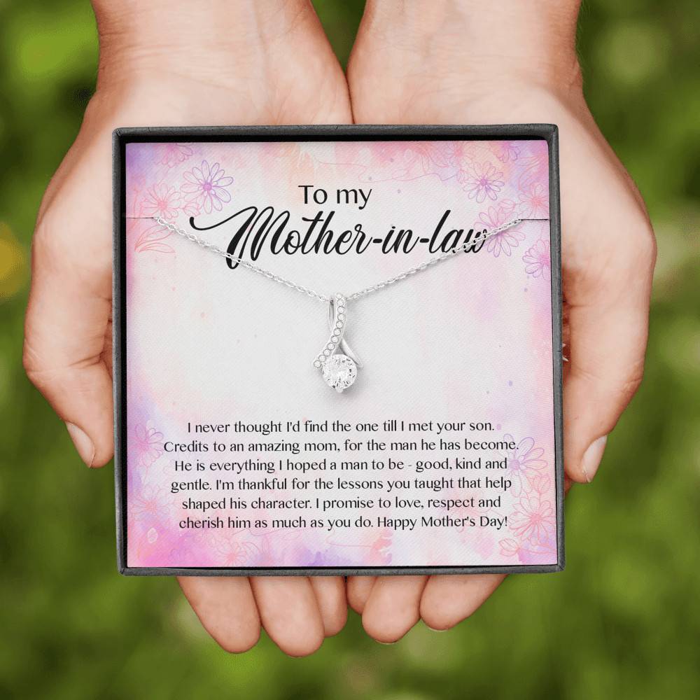 To My Mother-In-Law I Never Thought I'd Find The One Till I Met Your Son Alluring Beauty Necklace