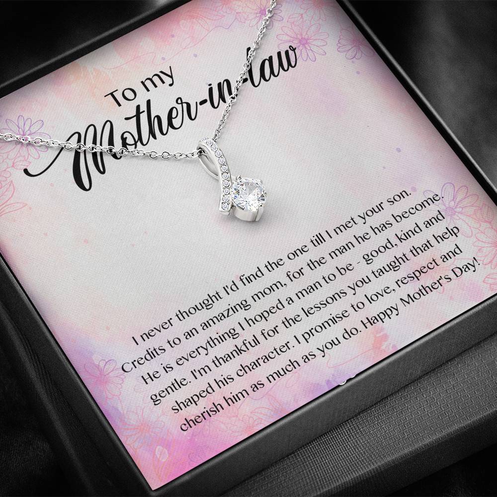 To My Mother-In-Law I Never Thought I'd Find The One Till I Met Your Son Alluring Beauty Necklace