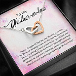 To My Mother-In-Law I Never Thought I'd Find The One Till I Met Your Son Interlocking Hearts Pendant Necklace To My Mother-In-Law I Never Thought I'd Find The One Till I Met Your Son Interlocking Hearts Pendant Necklace