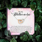 To My Mother-In-Law I Never Thought I'd Find The One Till I Met Your Son Interlocking Hearts Pendant Necklace To My Mother-In-Law I Never Thought I'd Find The One Till I Met Your Son Interlocking Hearts Pendant Necklace