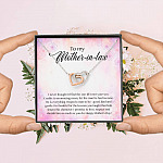 To My Mother-In-Law I Never Thought I'd Find The One Till I Met Your Son Interlocking Hearts Pendant Necklace To My Mother-In-Law I Never Thought I'd Find The One Till I Met Your Son Interlocking Hearts Pendant Necklace
