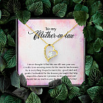 To My Mother-In-Law I Never Thought I'd Find The One Till I Met Your Son Forever Love Pendant Necklace