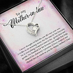 To My Mother-In-Law I Never Thought I'd Find The One Till I Met Your Son Forever Love Pendant Necklace