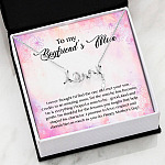 To My Boyfriend's Mom I Never Thought I'd Find The One Till I Met Your Son Scripted Love Pendant Necklace
