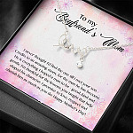 To My Boyfriend's Mom I Never Thought I'd Find The One Till I Met Your Son Scripted Love Pendant Necklace