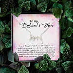 To My Boyfriend's Mom I Never Thought I'd Find The One Till I Met Your Son Scripted Love Pendant Necklace