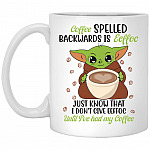 Coffee Spelled Backwards Is Eeffoc, White, 11 oz. White Mug