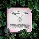 To My Boyfriend's Mom I Never Thought I'd Find The One Till I Met Your Son Love Knot Pendant Necklace To My Boyfriend's Mom I Never Thought I'd Find The One Till I Met Your Son Love Knot Pendant Necklace