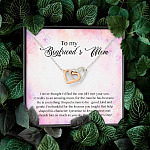 To My Boyfriend's Mom I Never Thought I'd Find The One Till I Met Your Son Interlocking Hearts Pendant Necklace To My Boyfriend's Mom I Never Thought I'd Find The One Till I Met Your Son Interlocking Hearts Pendant Necklace