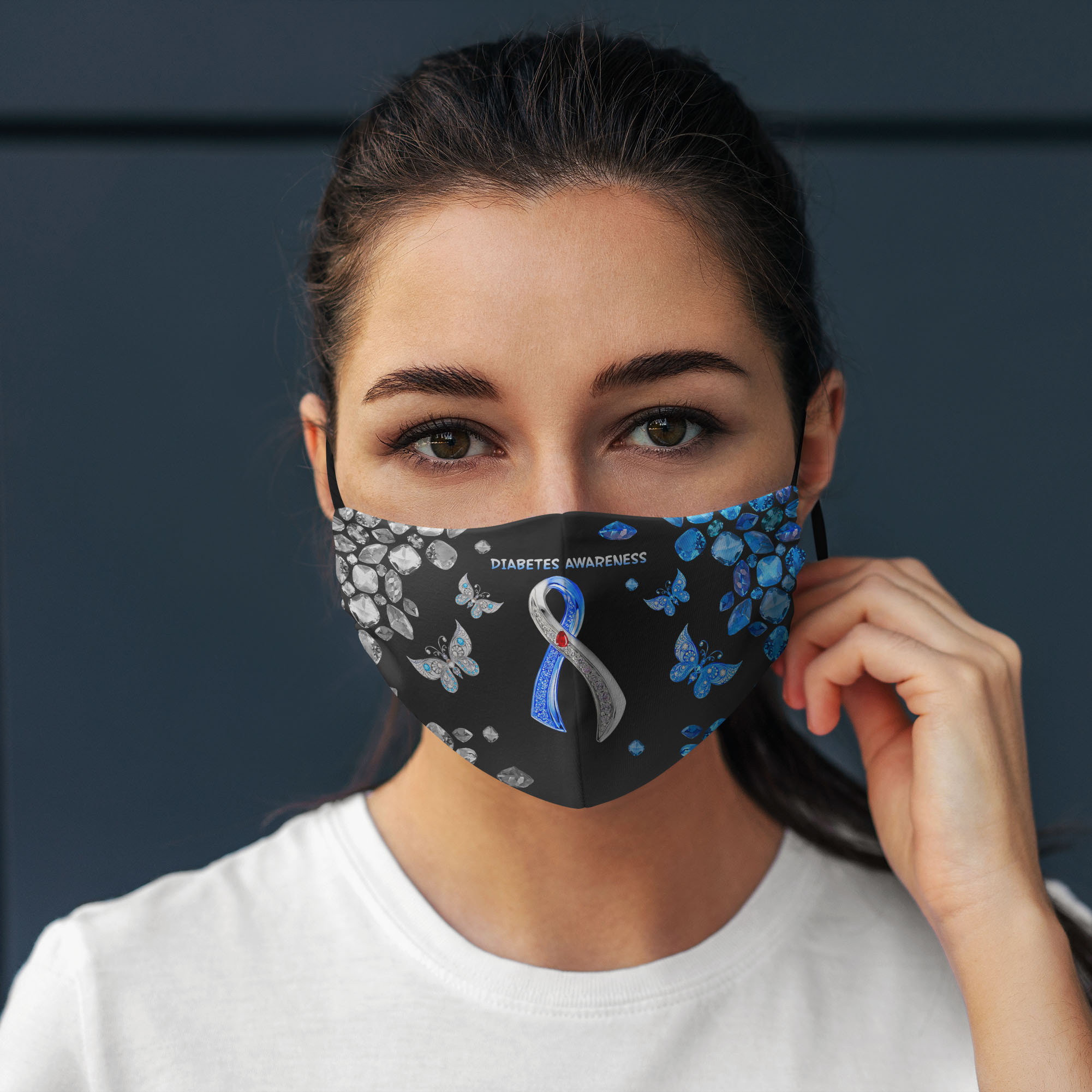 7VT. Diabetes Awareness mask mockup